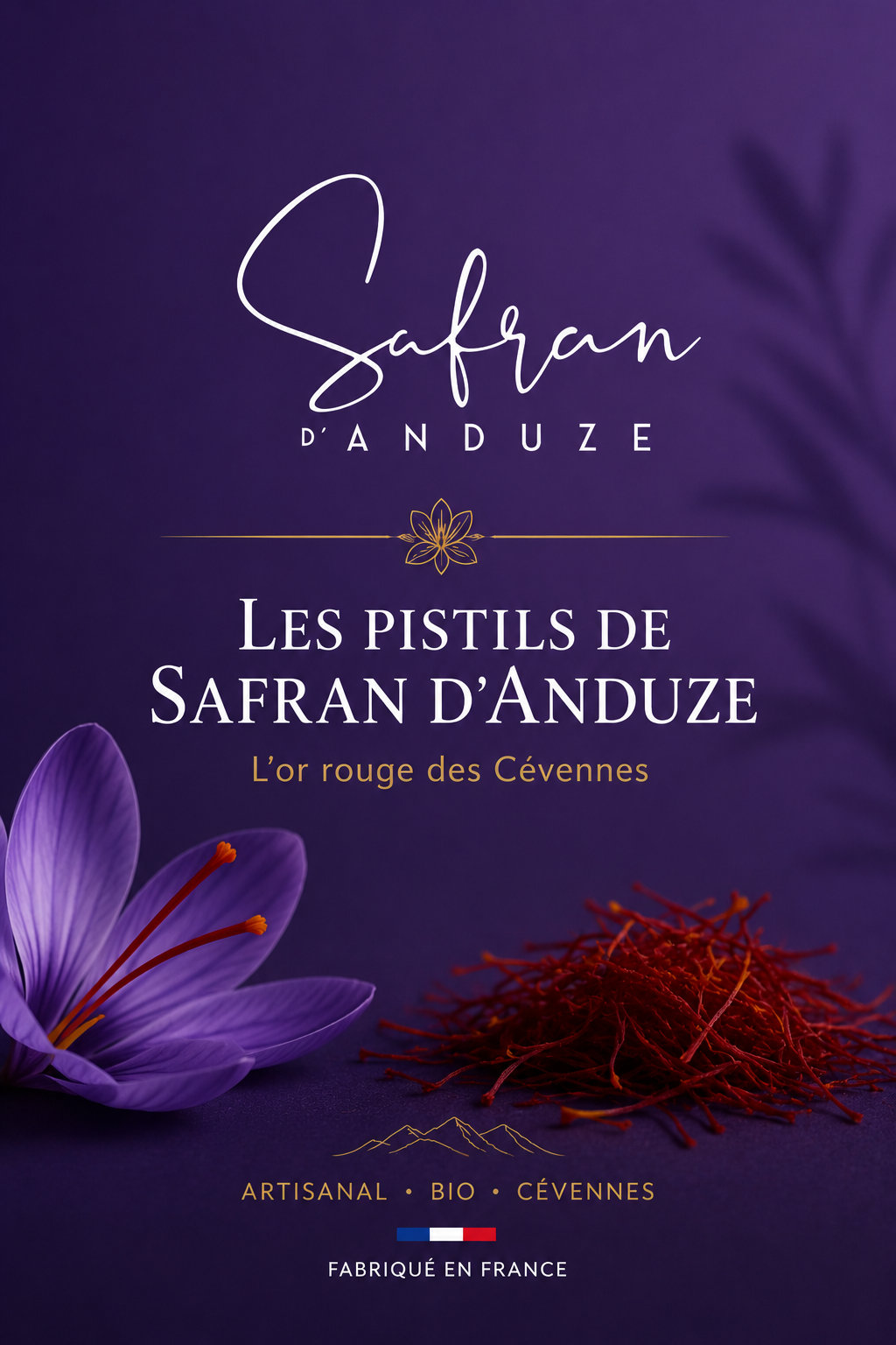 Liqueur de poires au safran bio d'Anduze