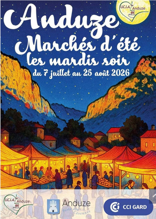 Marchés nocturnes d'Anduze 2026 : vivez une soirée gourmande à la découverte du safran des Cévennes