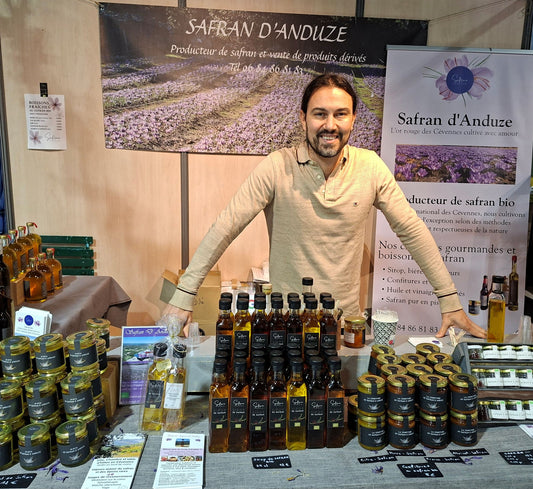 Stand de Safran d'Anduze à la Fête de la Tomate de Clapiers près de Montpellier