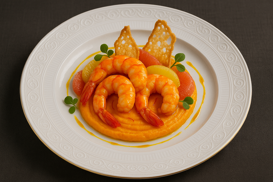 Gambas au sirop de safran bio artisanal de Safran d'Anduze