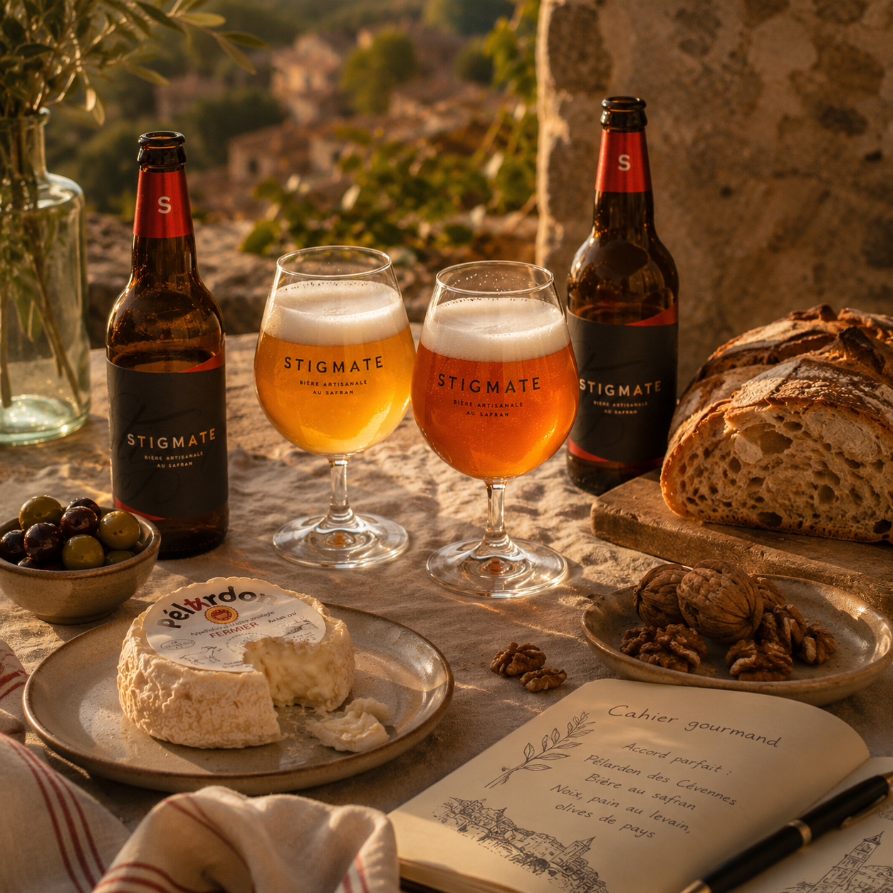 Bières artisanales au safran bio - Blonde ou Ambrée