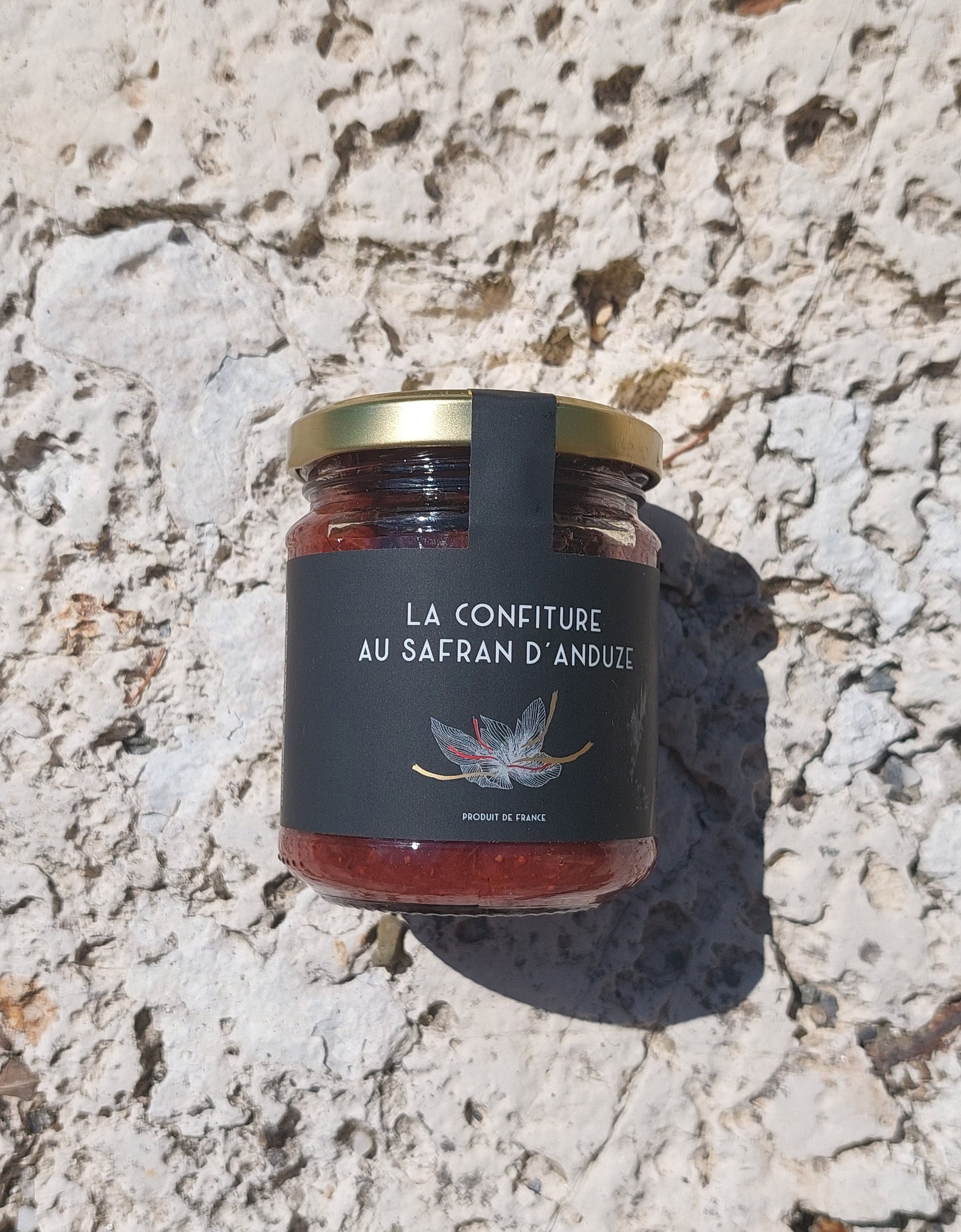 Confiture artisanale de fraises et safran bio d'Anduze - Direct producteur
