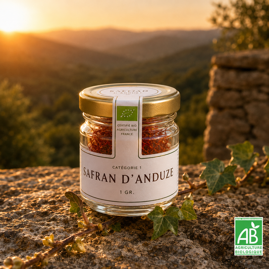 Safran bio français en pistils  – Safran d’Anduze, Cévennes