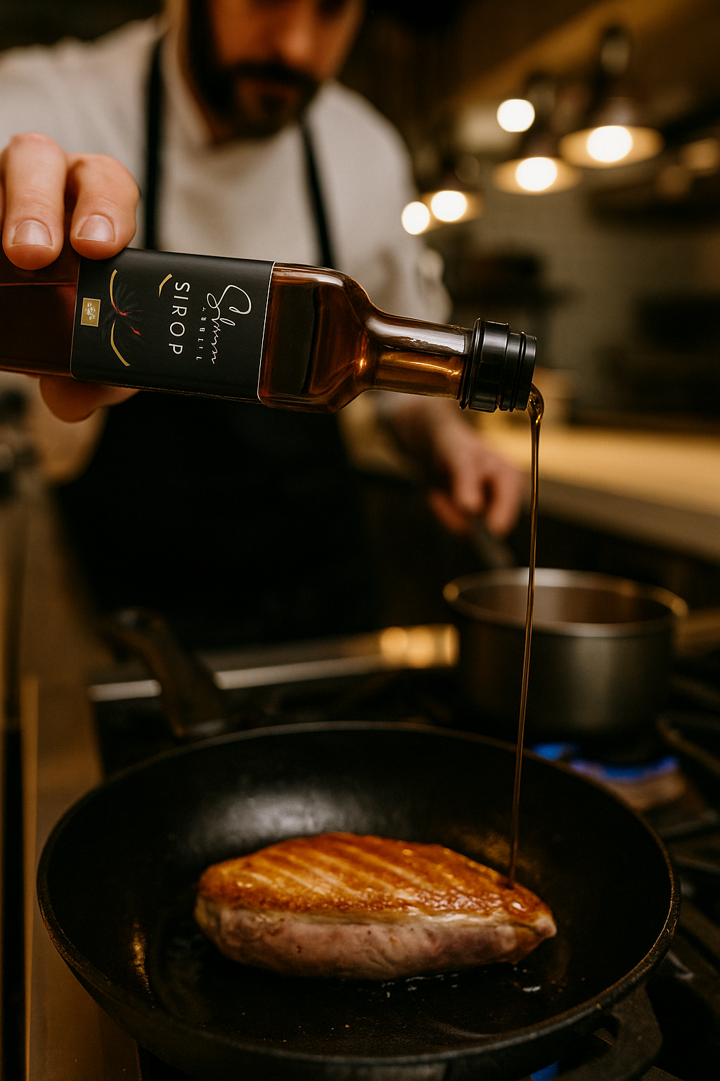 Magret de canard au Sirop de safran bio artisanal et sans conservateur - Safran bio français cultivé dans le Parc national des Cévennes