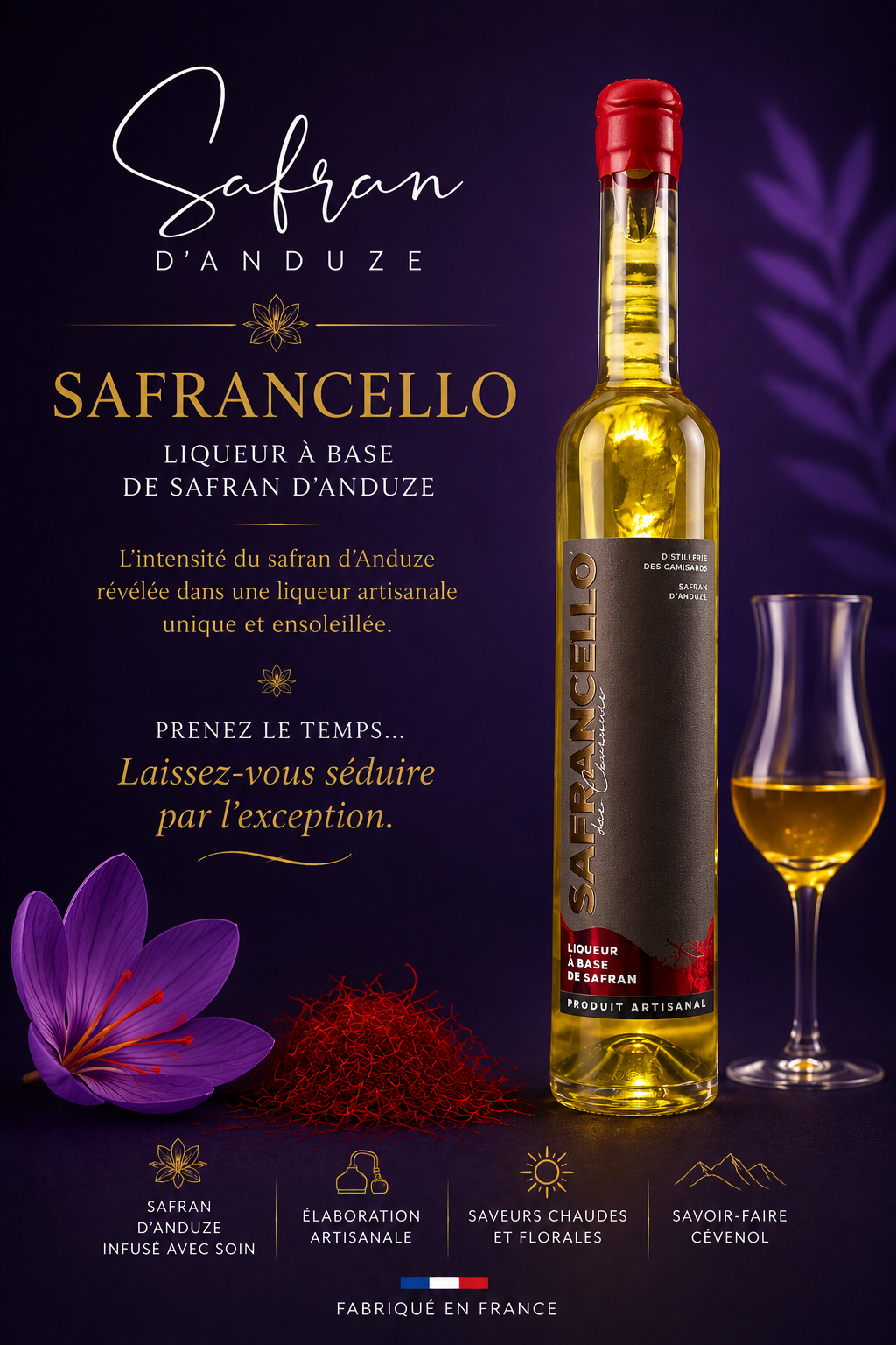 Safrancello - Le limoncello artisanal au safran bio