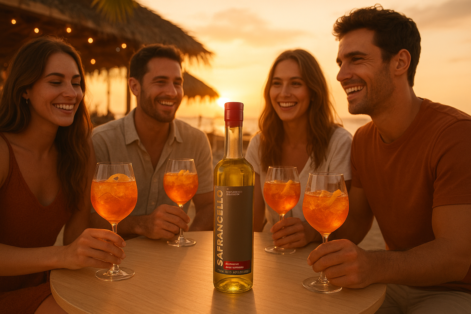 Liqueur au citron et au safran bio d'Anduze - Limoncello revisité au safran - Safrancello des Cévennes - Cocktail -Direct producteur