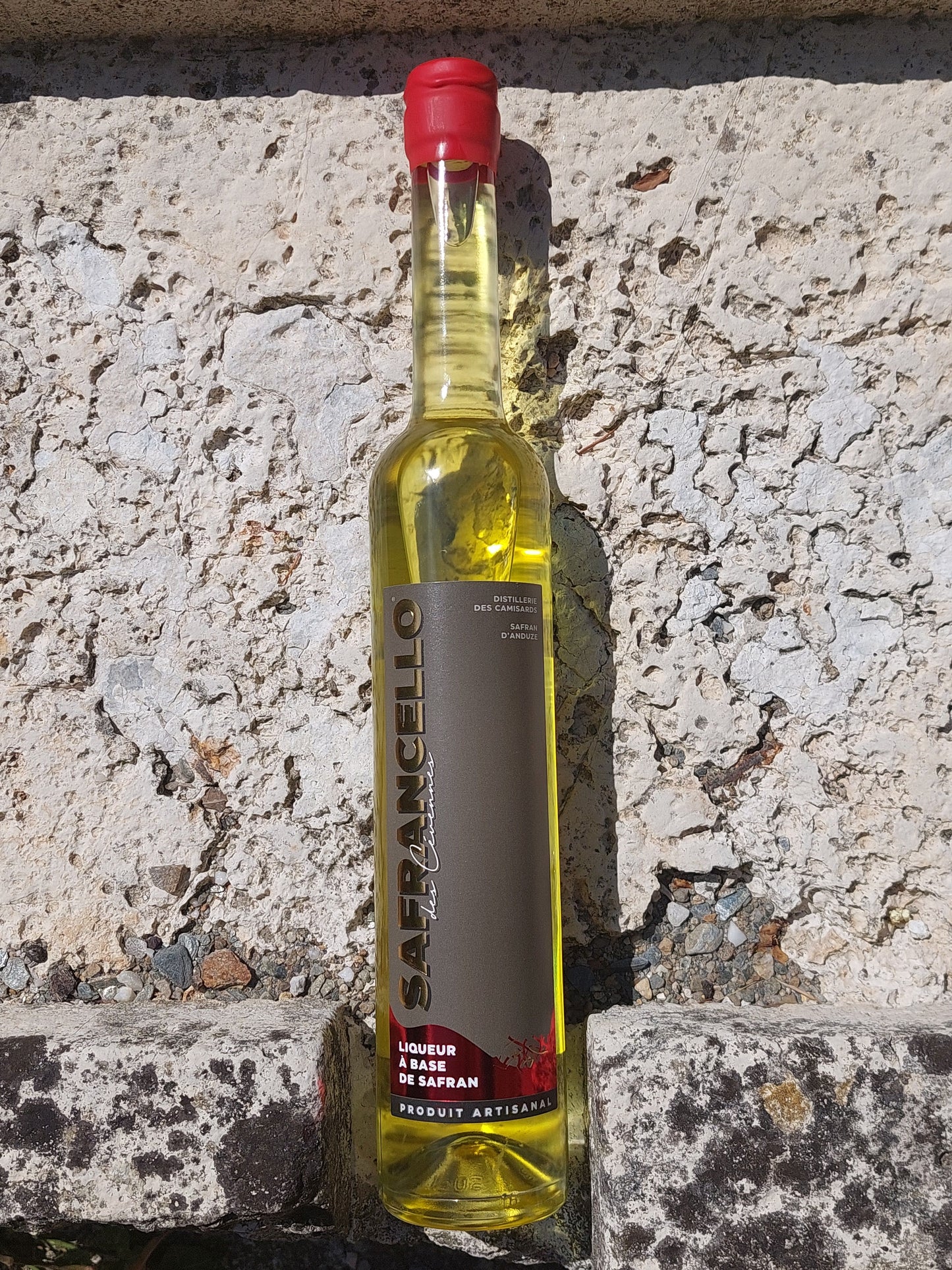 Liqueur au citron et au safran bio d'Anduze - Limoncello revisité au safran - Safrancello des Cévennes - Direct producteur