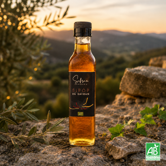 Sirop de safran bio artisanal 250 ml – Safran d’Anduze