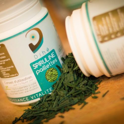 Paillettes de spiruline crue artisanale - Spiruline issue d'un programme solidaire - spiruline cultivée dans son environnement naturel - antioxydant - système immunitaire - grossesse - minceur - endurance - récupération